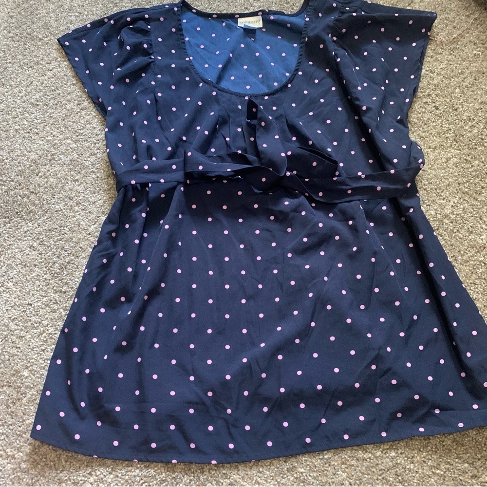 Motherhood maternity polka dot shirt M